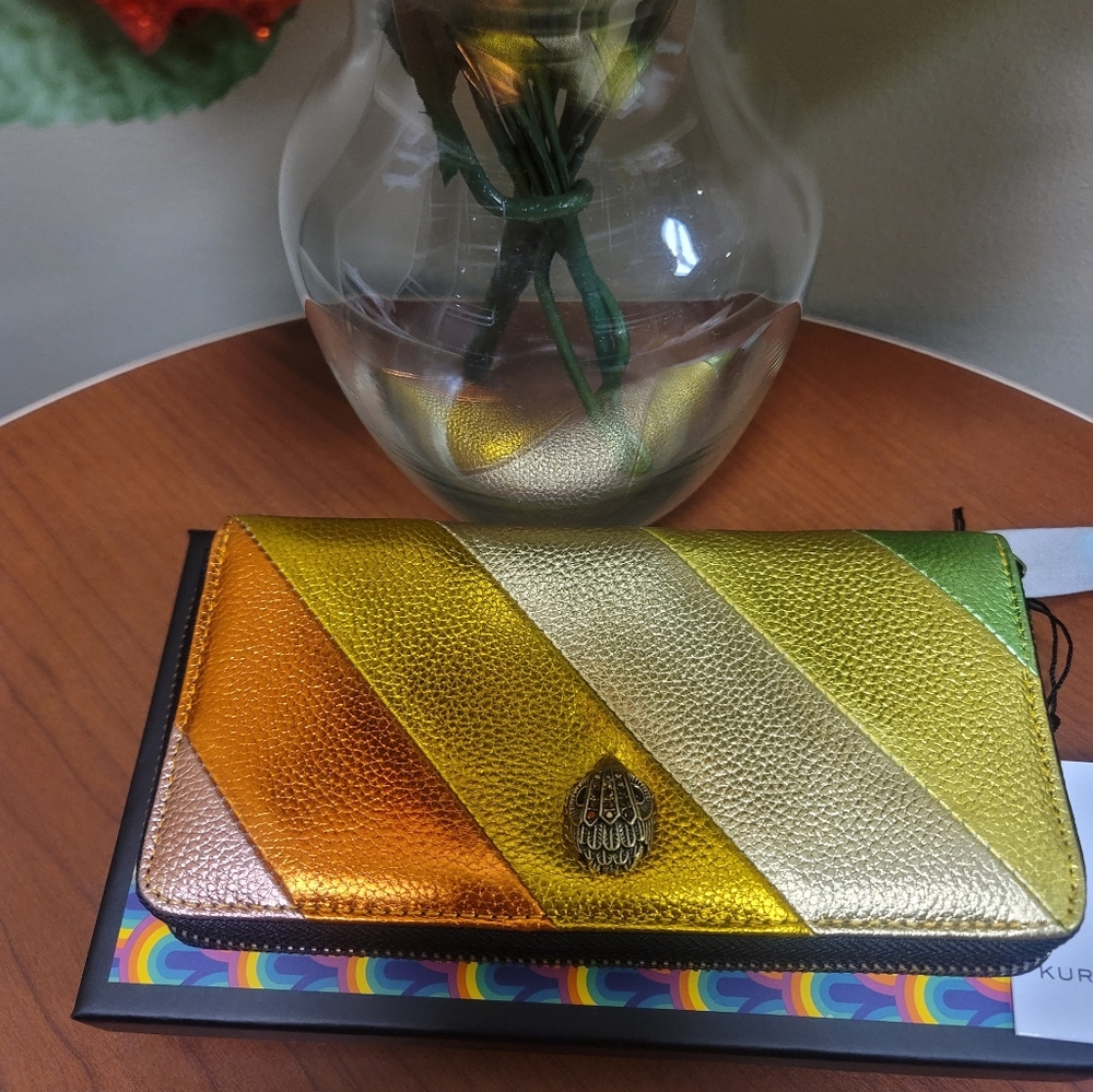 KURT GEIGER LONDON LEATHER ZIP WALLET - Picture 7 of 12